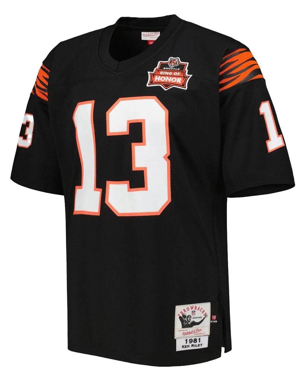Mitchell & Ness Black 2001 Ken Riley Authentic "Cincinnati Bengals" Jersey for men