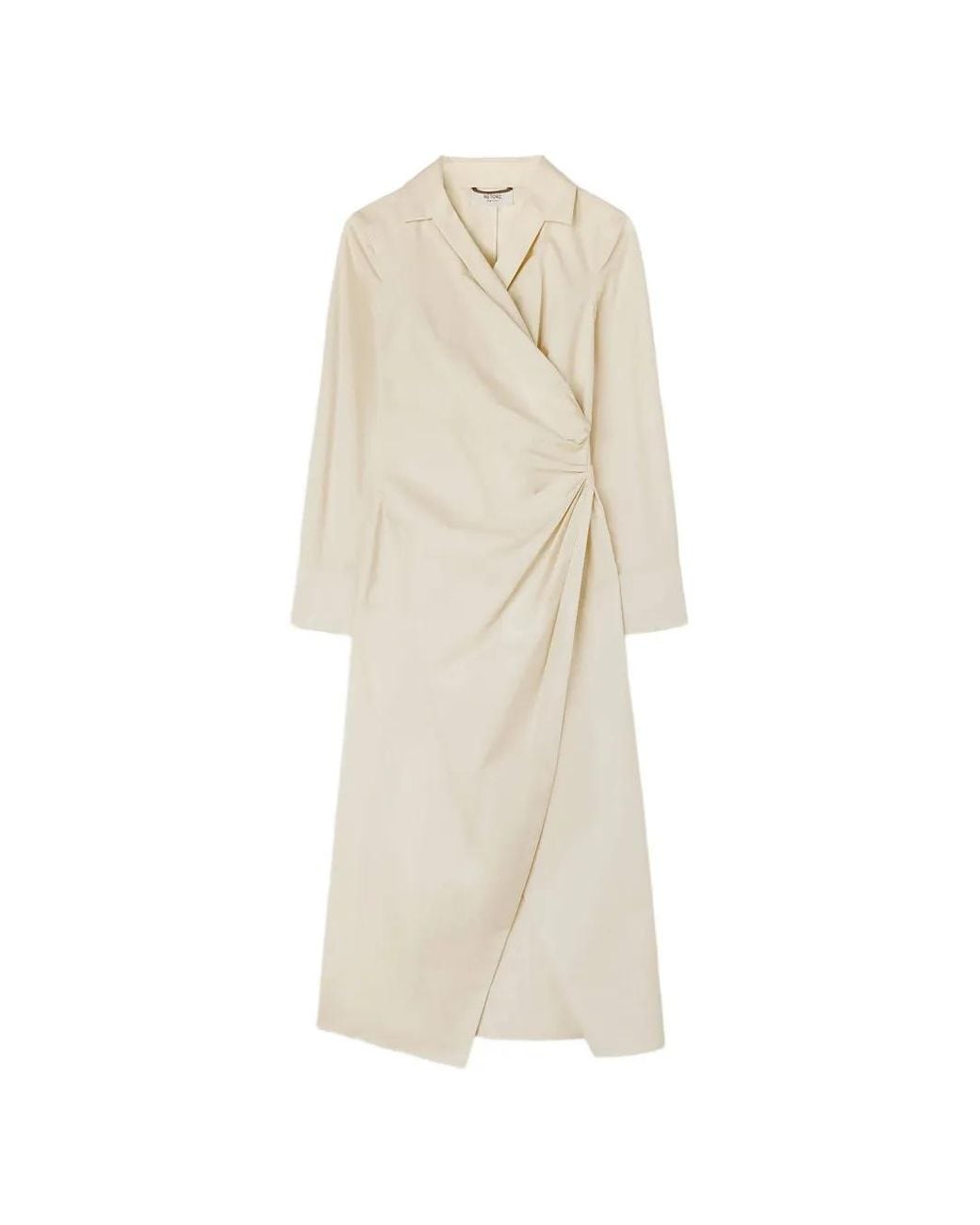 RETORI White Draped Cotton-Poplin Midi Dress
