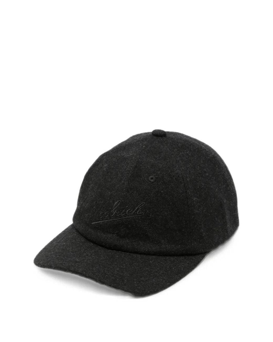 Woolrich Black Logo-Embroidered Baseball Cap for men