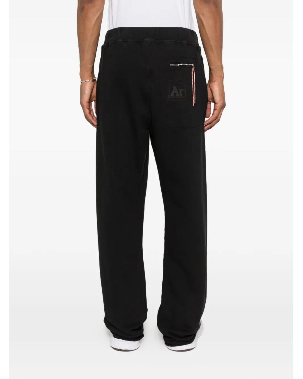 Aries Black Faded Temple Track Pants for men