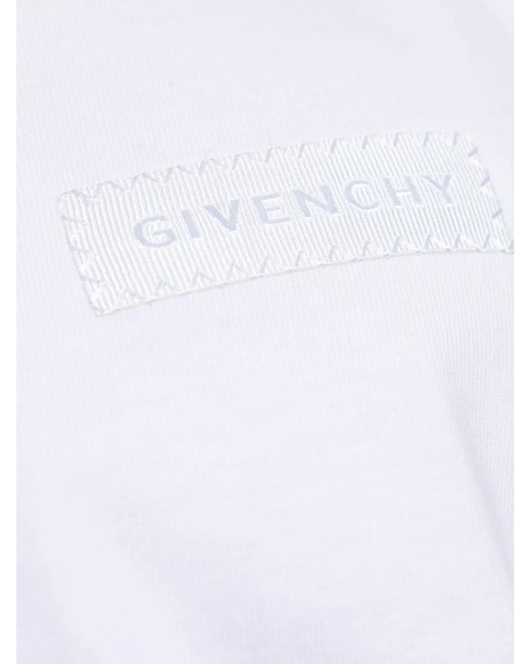 Camiseta Con Parche Del Logo Givenchy de hombre de color White