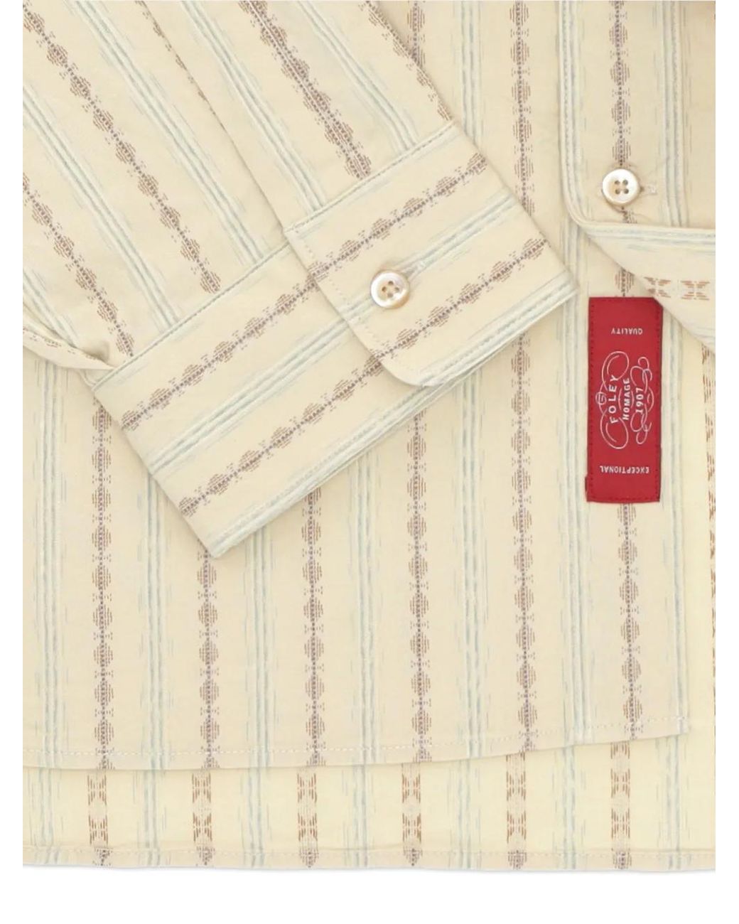 Fortela Natural Prequel Stand-Up Collar Striped Shirt for men
