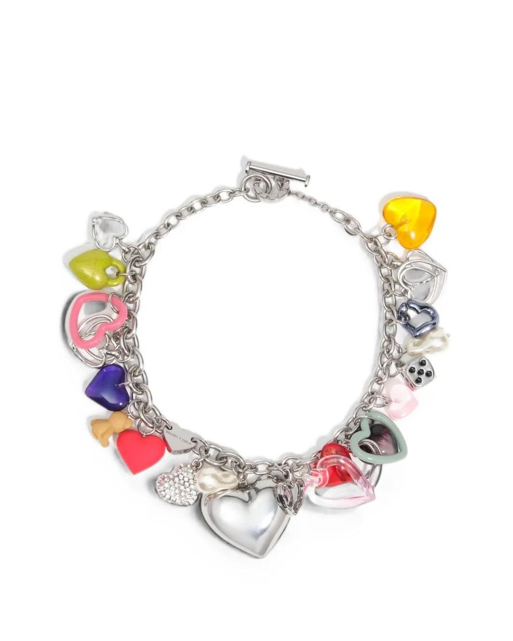 Bimba Y Lola Metallic Hearts-Multicharm Necklace