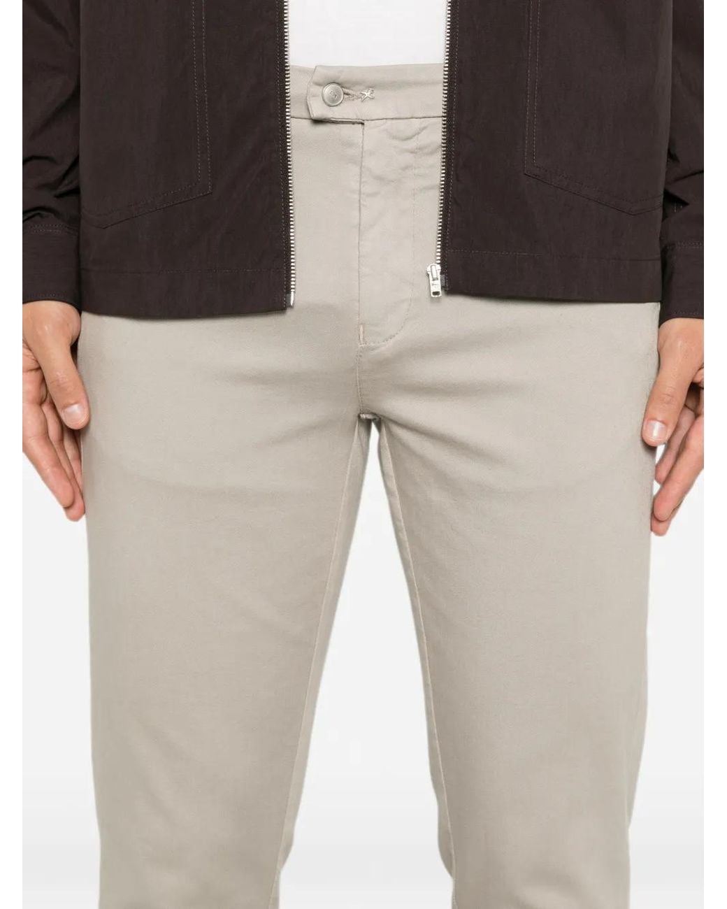 Sartoria Tramarossa White Pantalon Fuselé Luis À Plaque Logo for men