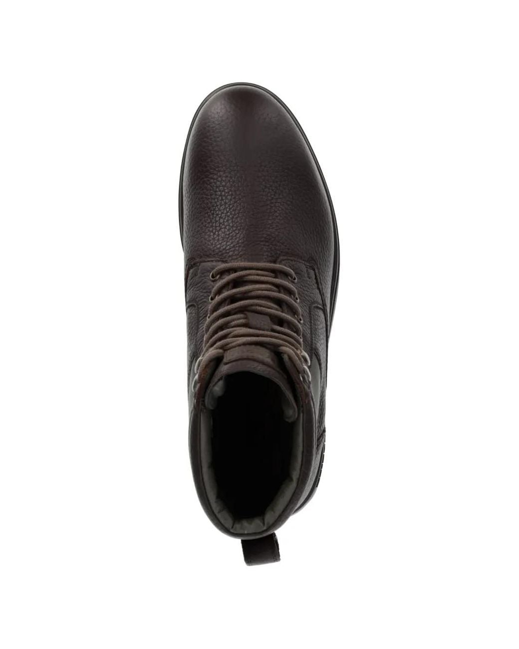 Barbour Brown Bottines Eslington À Empiècements En Cuir Grainé for men