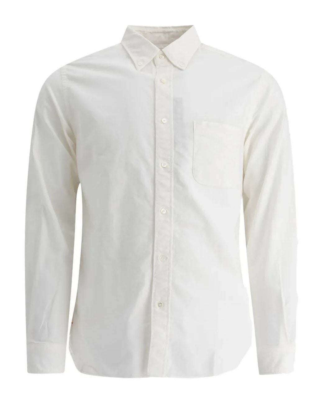 Beams Plus White Oxford Pocket Shirt for men