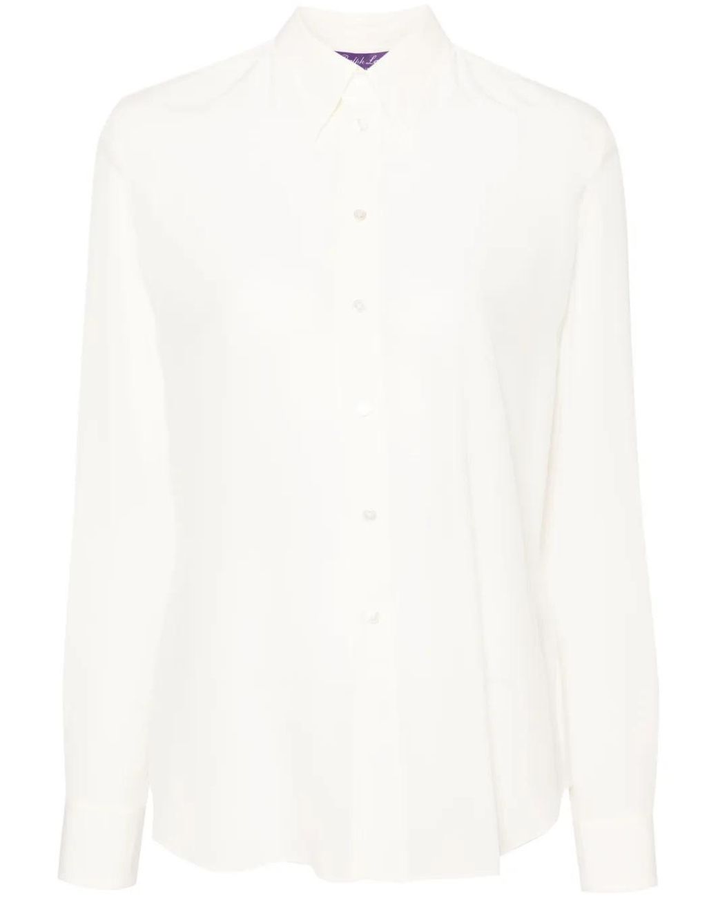 Ralph Lauren White 'Hailey' Long Sleeve Shirt