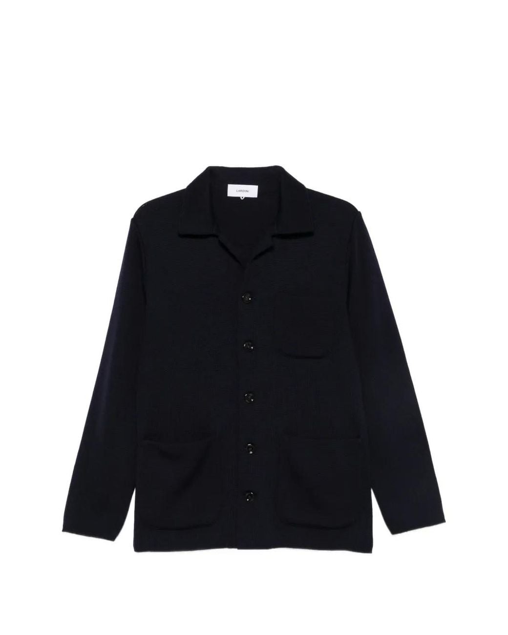 Lardini Blue Button-Up Patch-Pocket Jacket for men