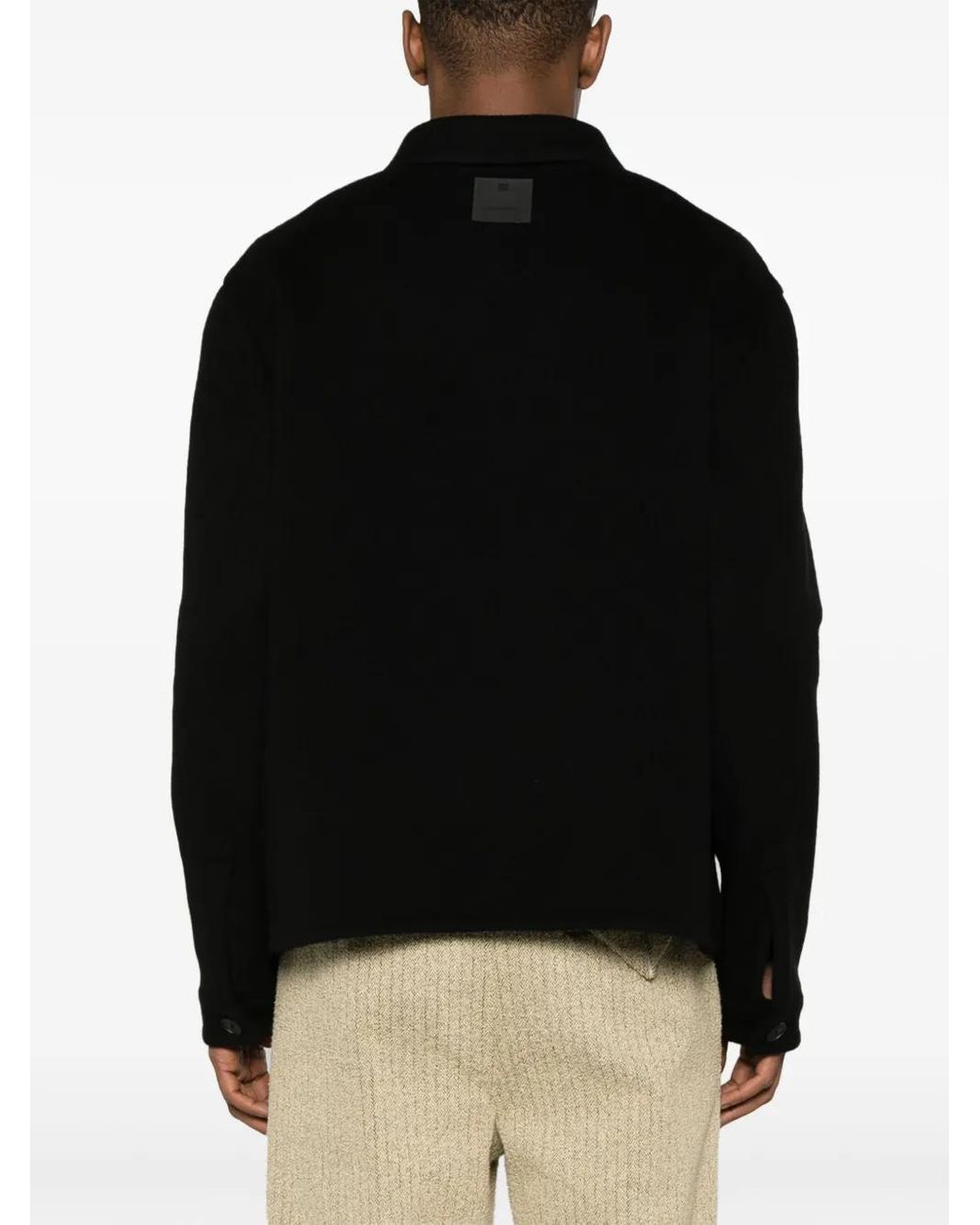 Givenchy Black Wool-Blend Shirt Jacket for men