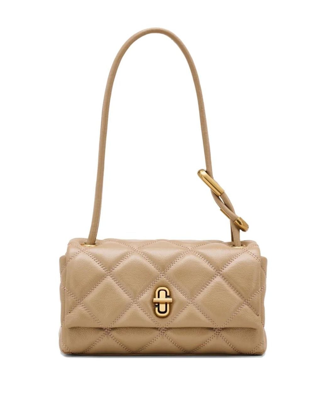 Marc Jacobs Natural The Dual Chain Mini Leather Shoulder Bag