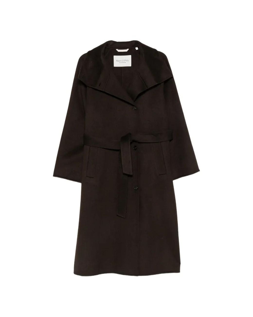 Marc O' Polo Black Belted Coat