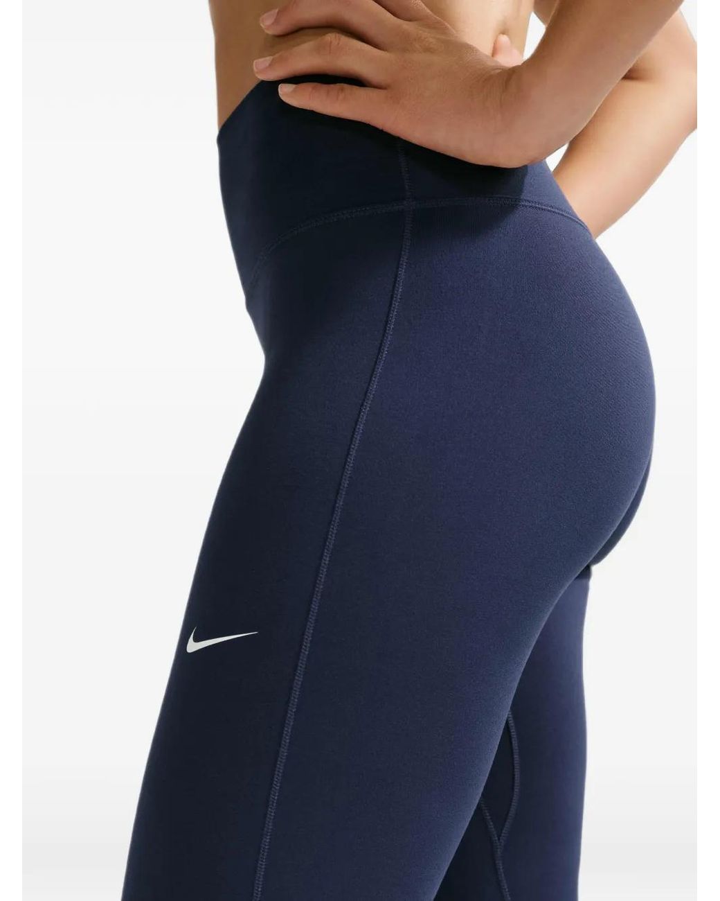 Nike Blue Legging À Taille Haute À Logo