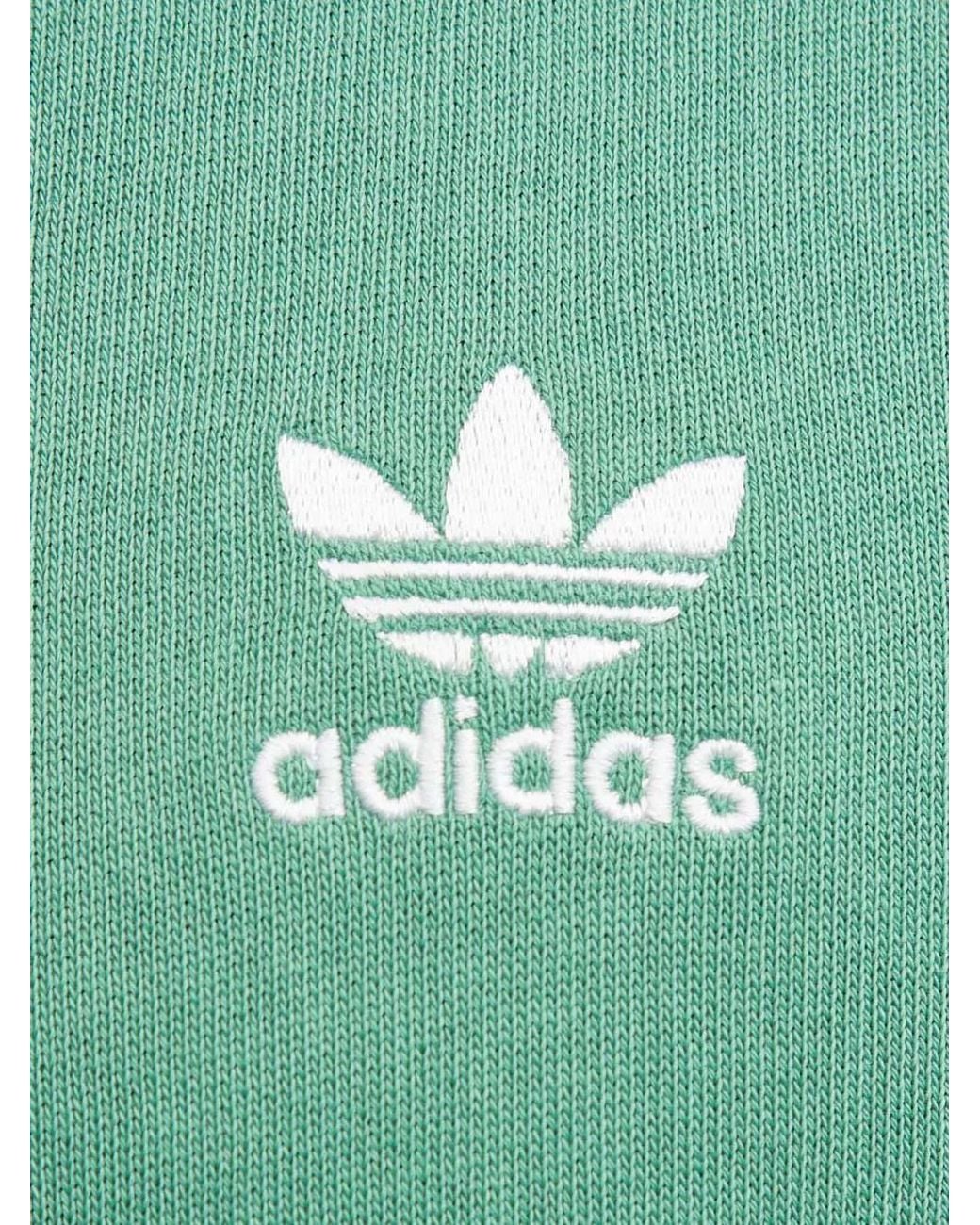 Adidas Green Trefoil Essentials Hoodie for men