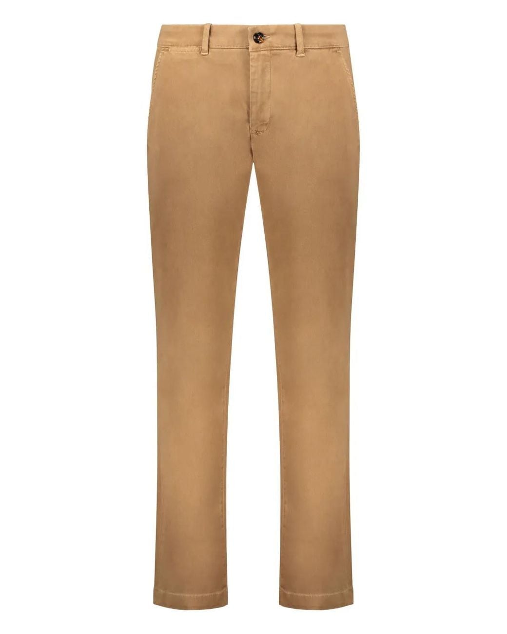 Moorer Natural Button-Fastening Trousers for men