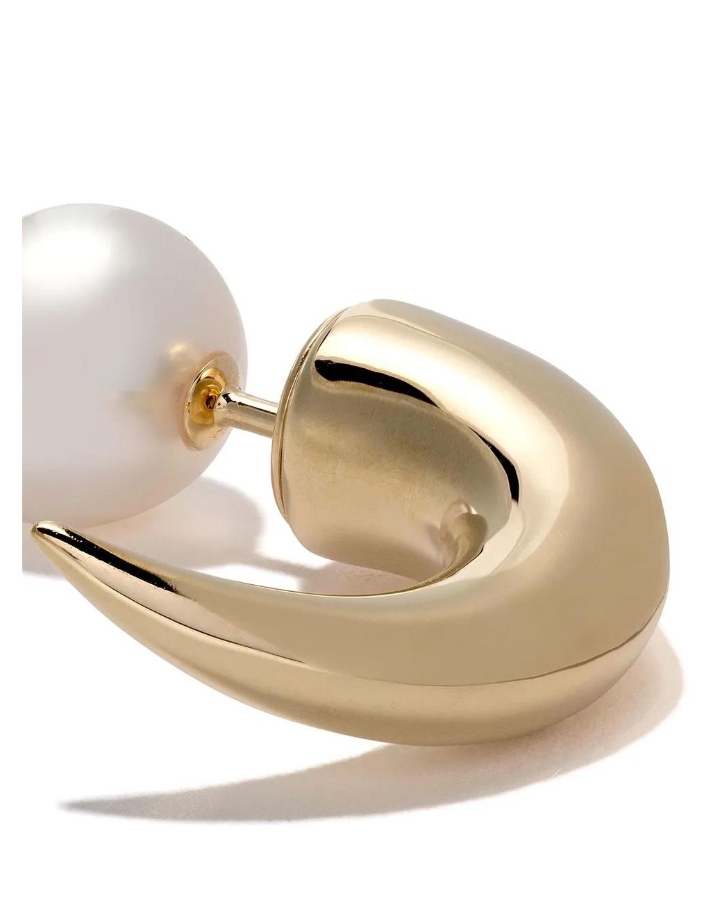 Tasaki White 18Kt Danger Horn Pearl Earrings