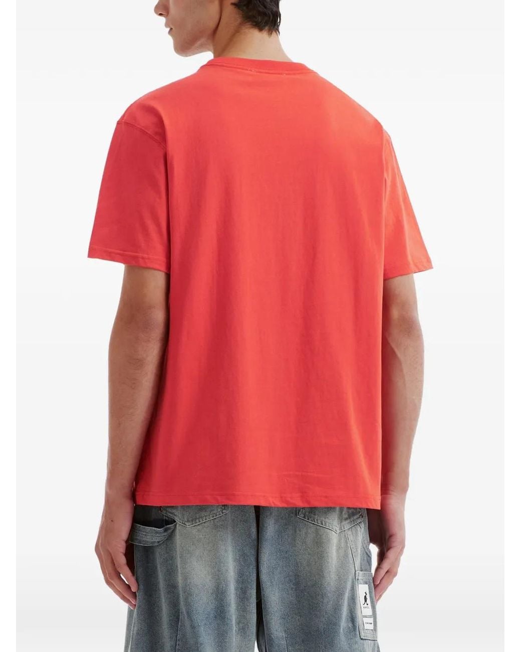 Chocoolate Red Bear-Print T-Shirt for men