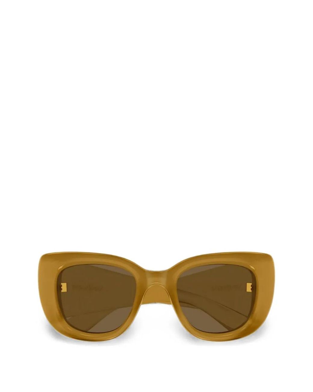 Saint Laurent Yellow Logo-Detail Sunglasses