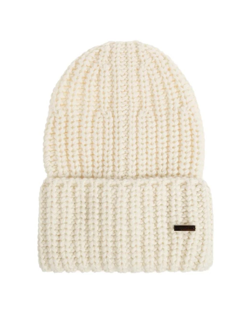 DSquared² White Après Ski Knit Beanie Hat for men