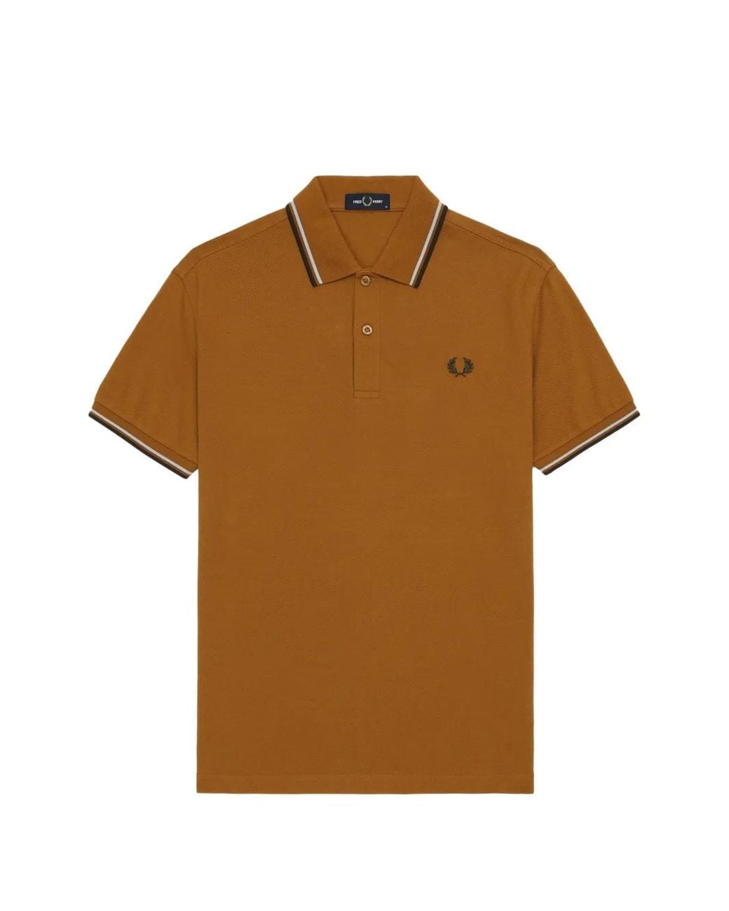 Fred Perry Brown Twin-Tipped Polo Shirt for men