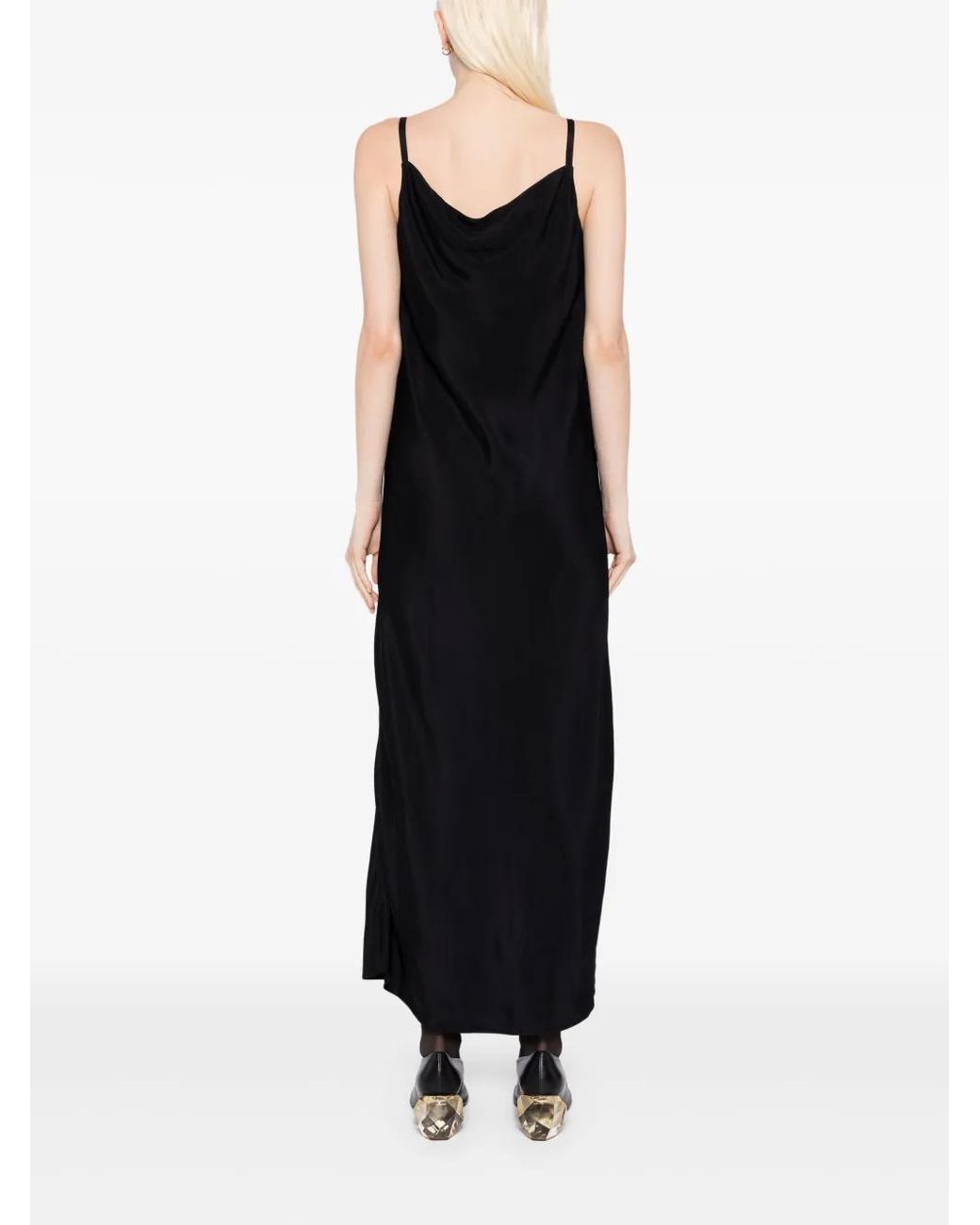 [RECTO] / ☆ 25SS DRAPERY NECKLINE SLIP DRESS / BLACK RECTO - Official Website