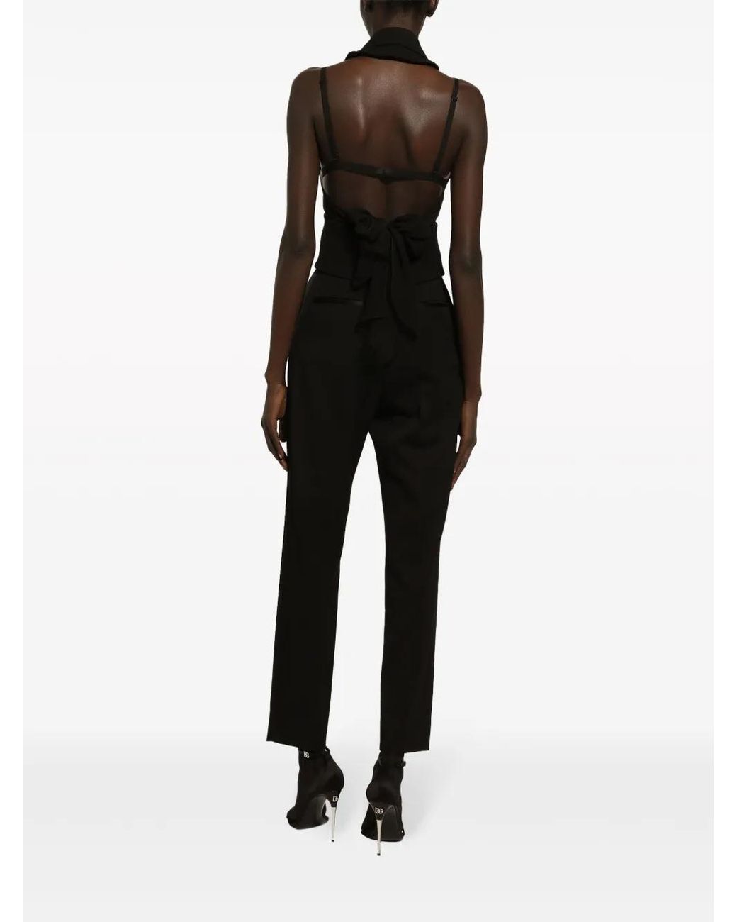 Dolce & Gabbana Black Silk Top