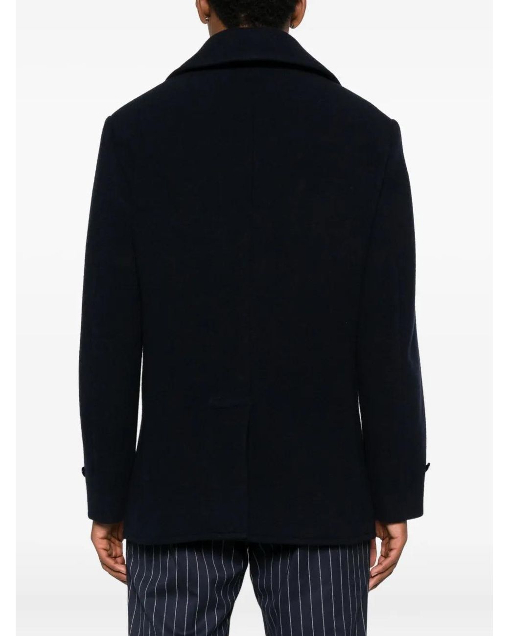 Polo Ralph Lauren Black Double-Breasted Peacoat for men