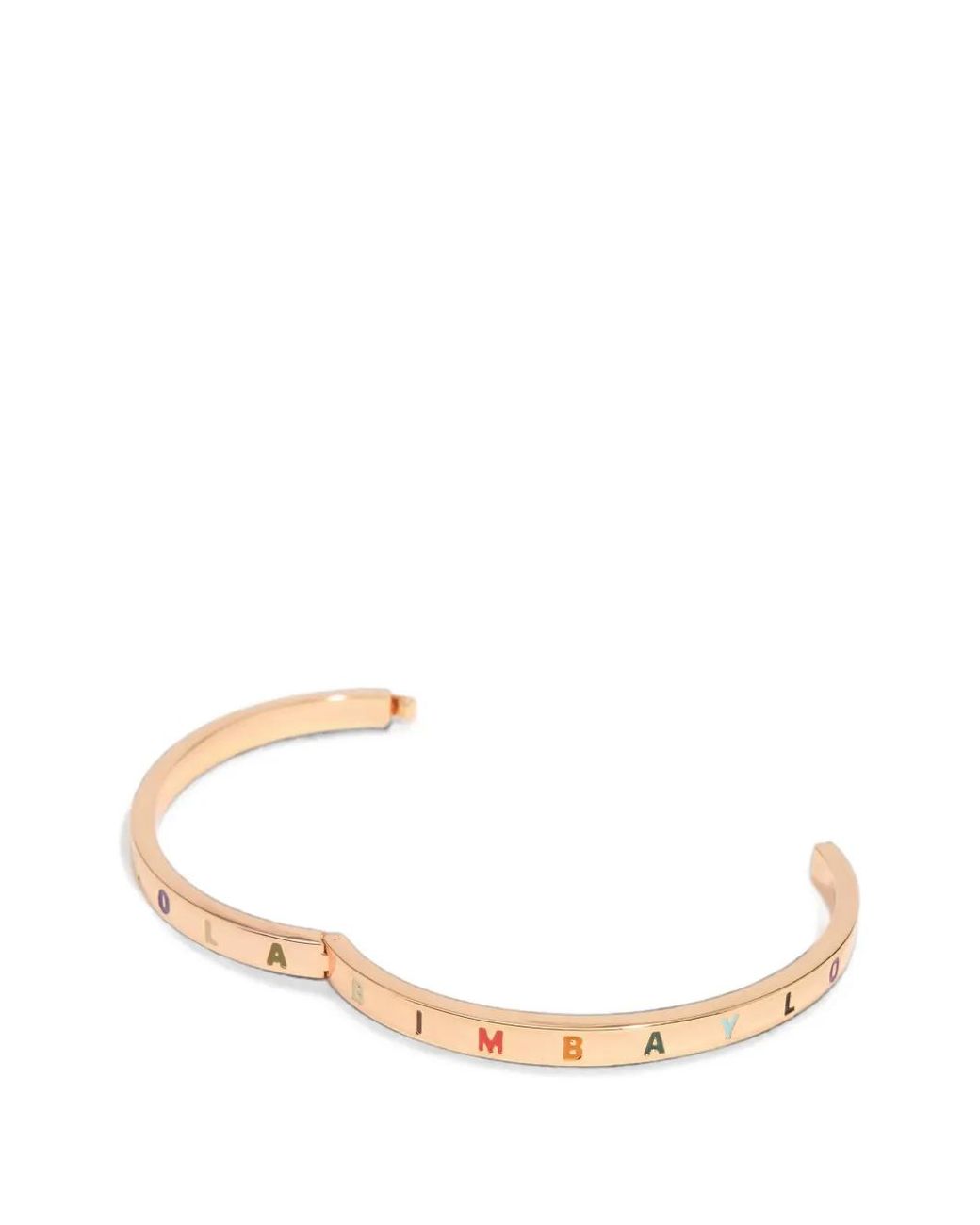 Bimba Y Lola Natural Rigid Bracelet With Multicolored Logo