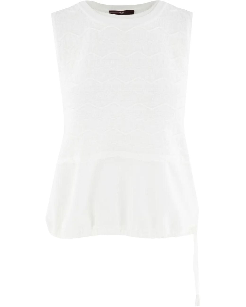 High White Textured Top