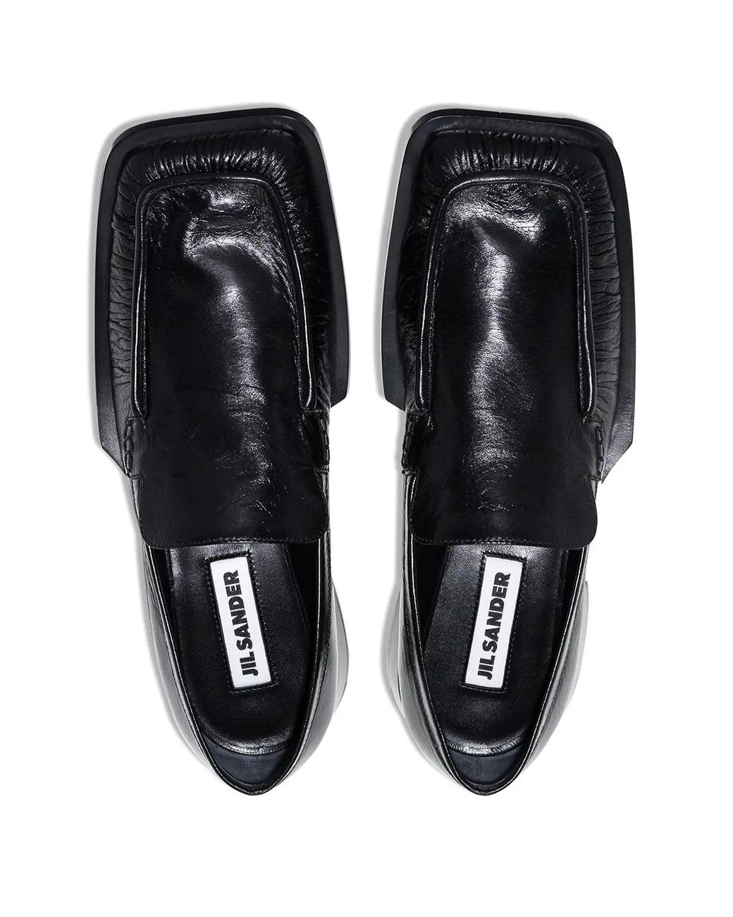 Jil Sander Nikky Square-Toe Loafers in Black | Lyst
