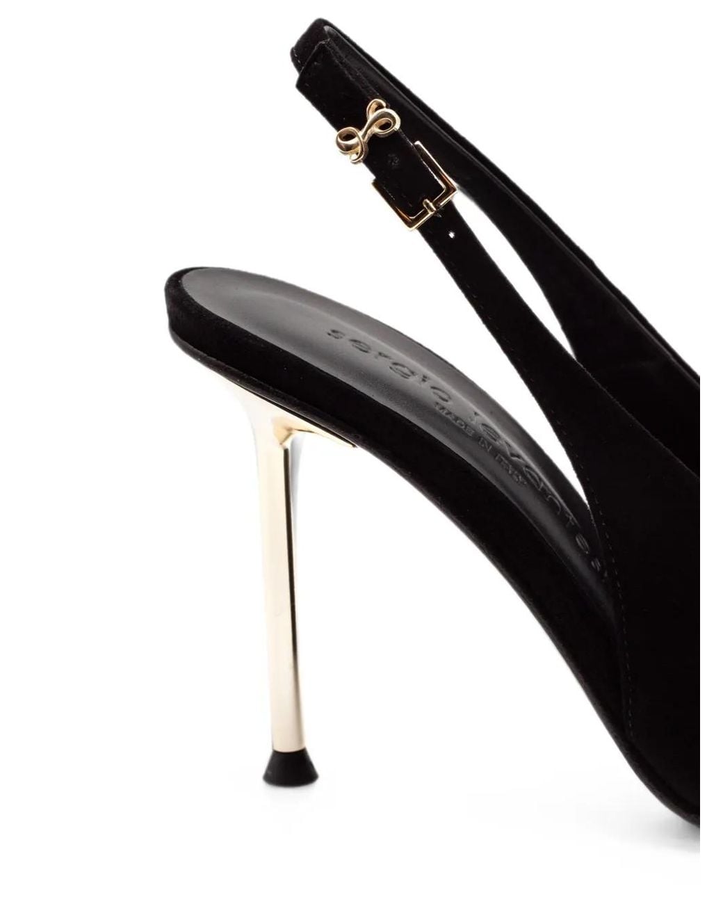 Sergio Levantesi Black Petra Slingback Pumps