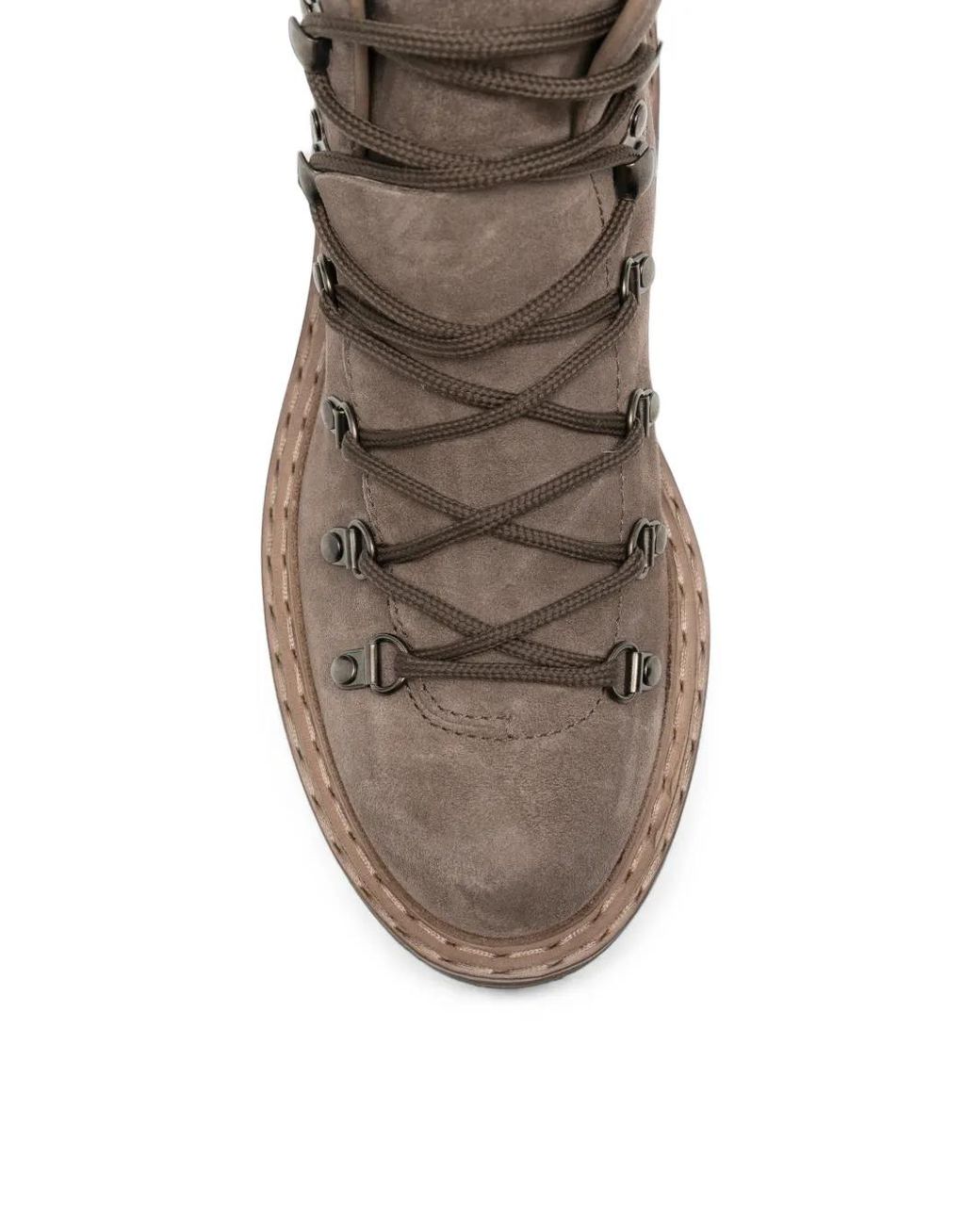 Officine Creative Brown Blossom Lace-Up Boots