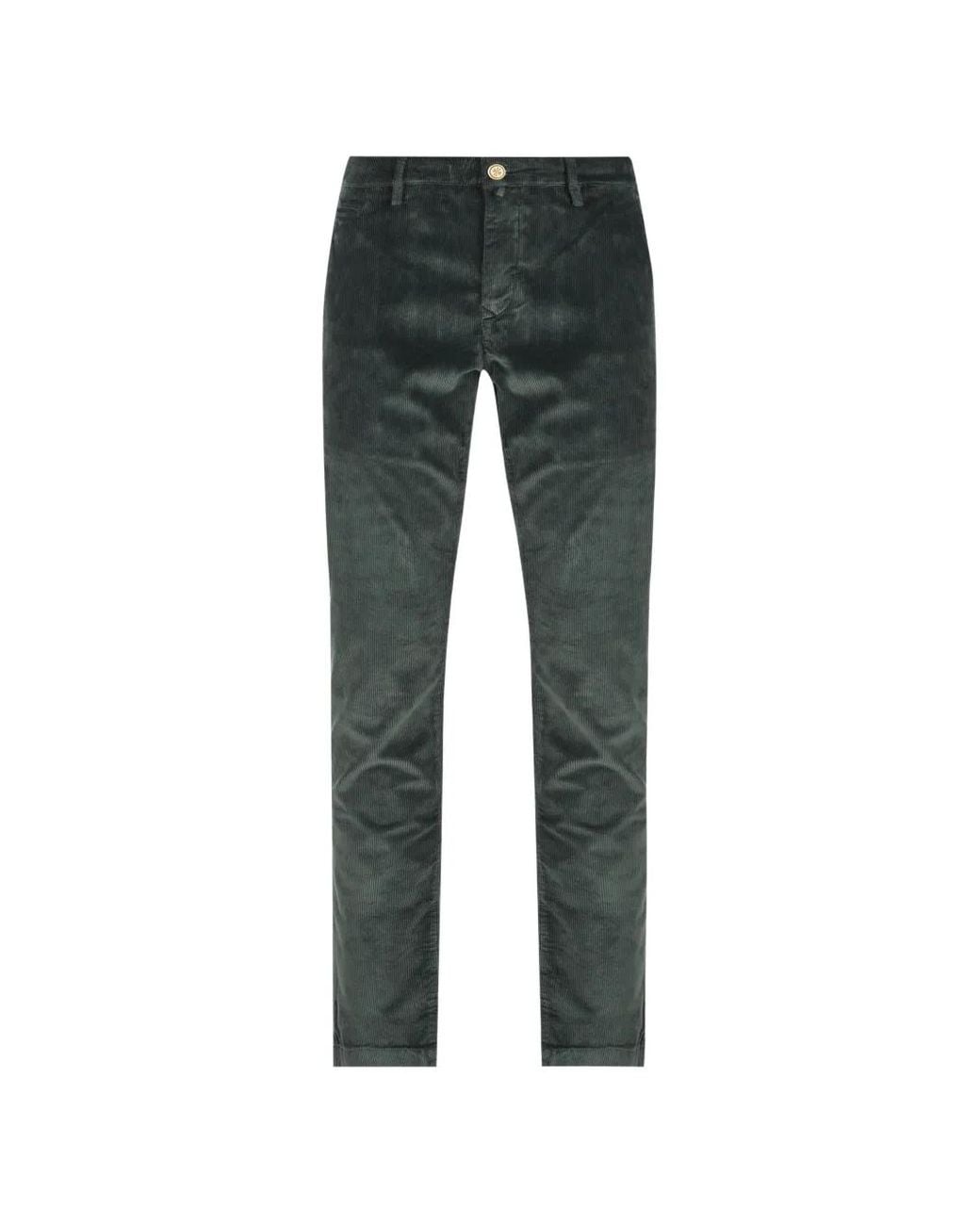Jacob Cohen Gray Pantalon En Velours Côtelé for men