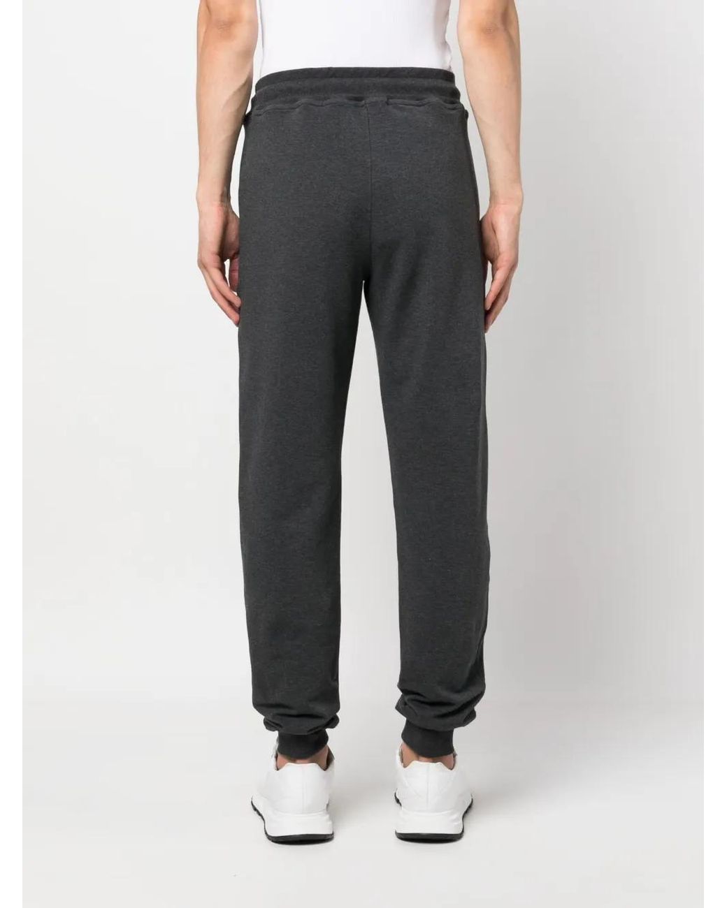 Moorer Gray Tapered Drawstring Track Pants for men