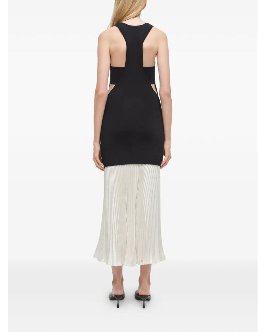Jonathan Simkhai Black Zaden Pleated Midi Dress