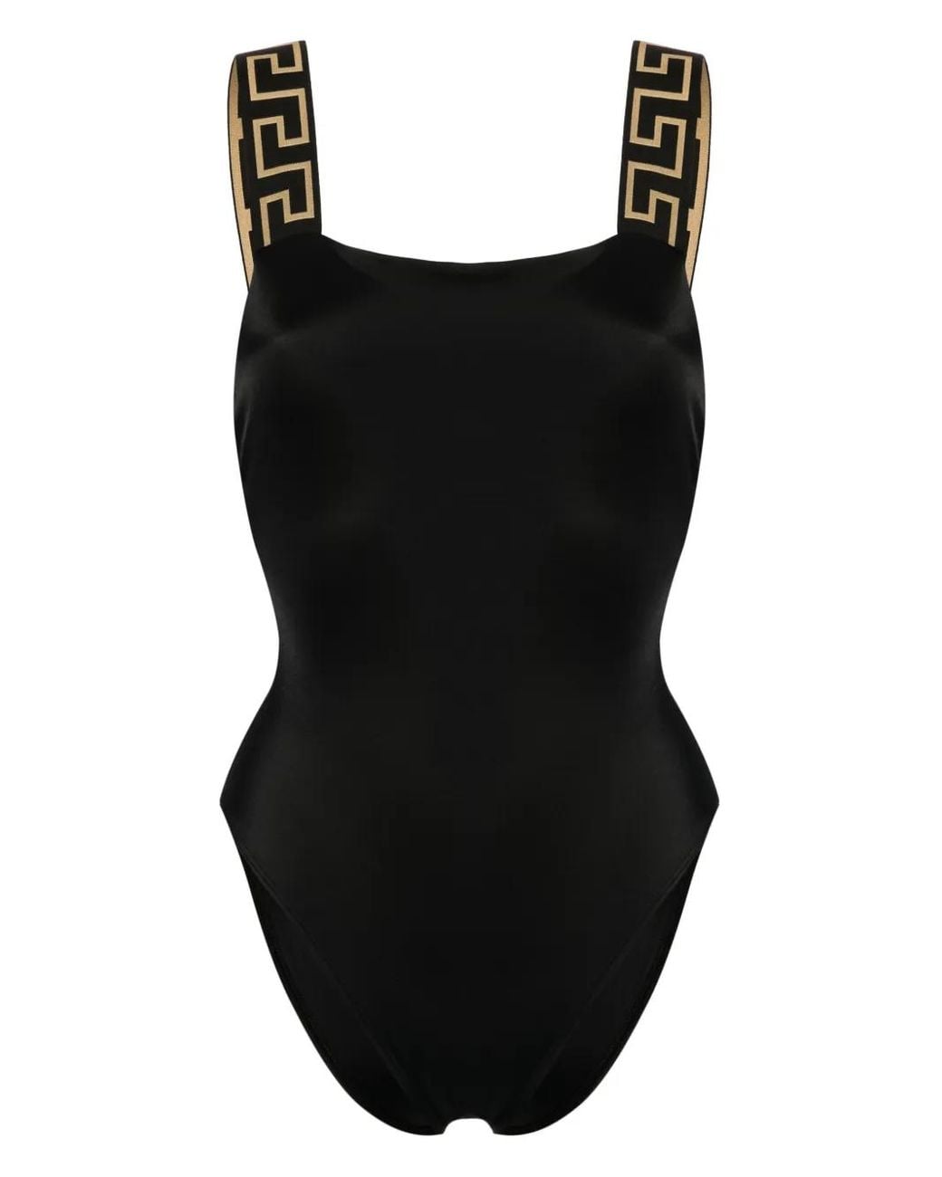 Versace Black Greca Swimsuit