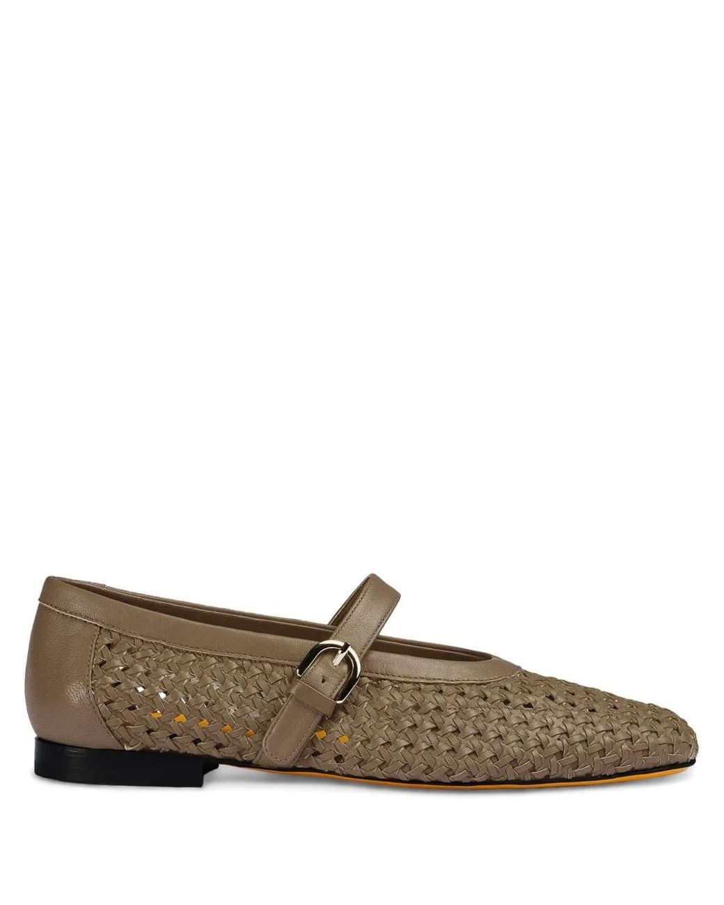 Doucal's Brown Leather Ballerina Shoes