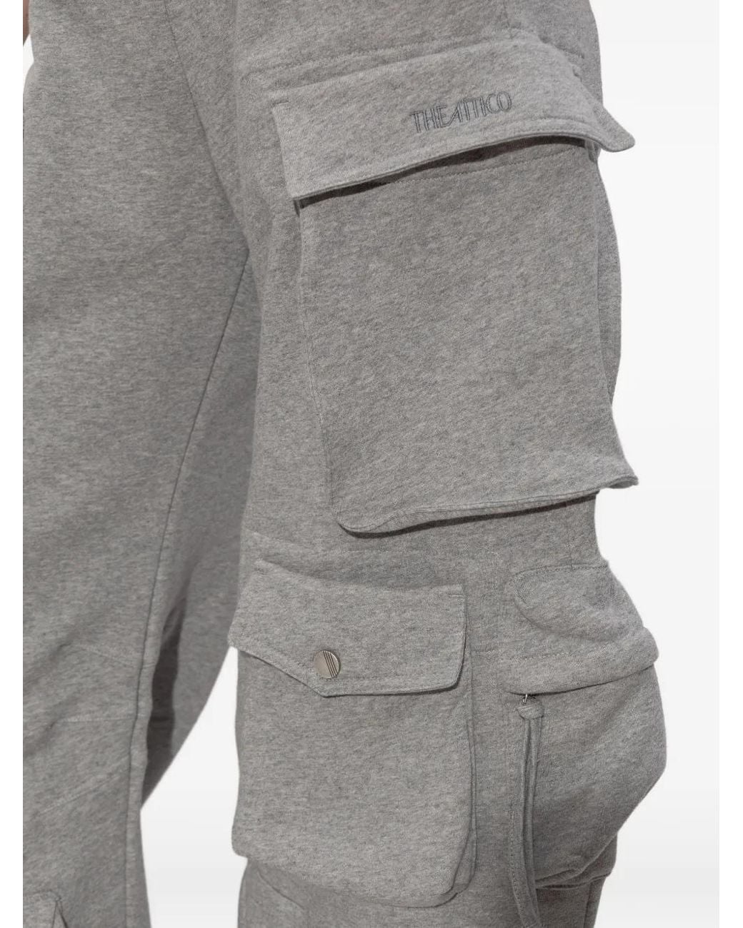 The Attico Gray Drawstring Cargo Track Pants