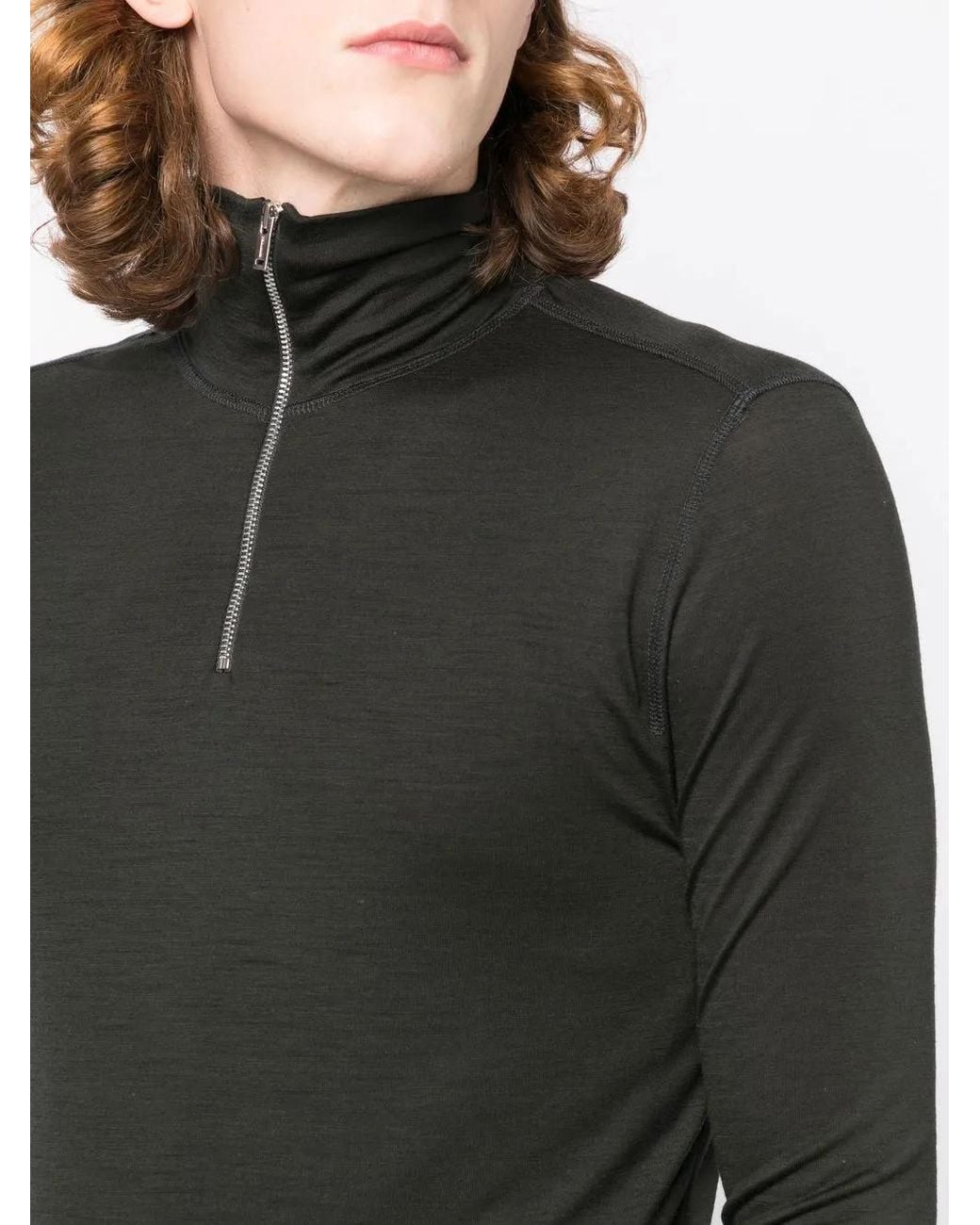 Nanushka Black High-Neck Wool Top for men