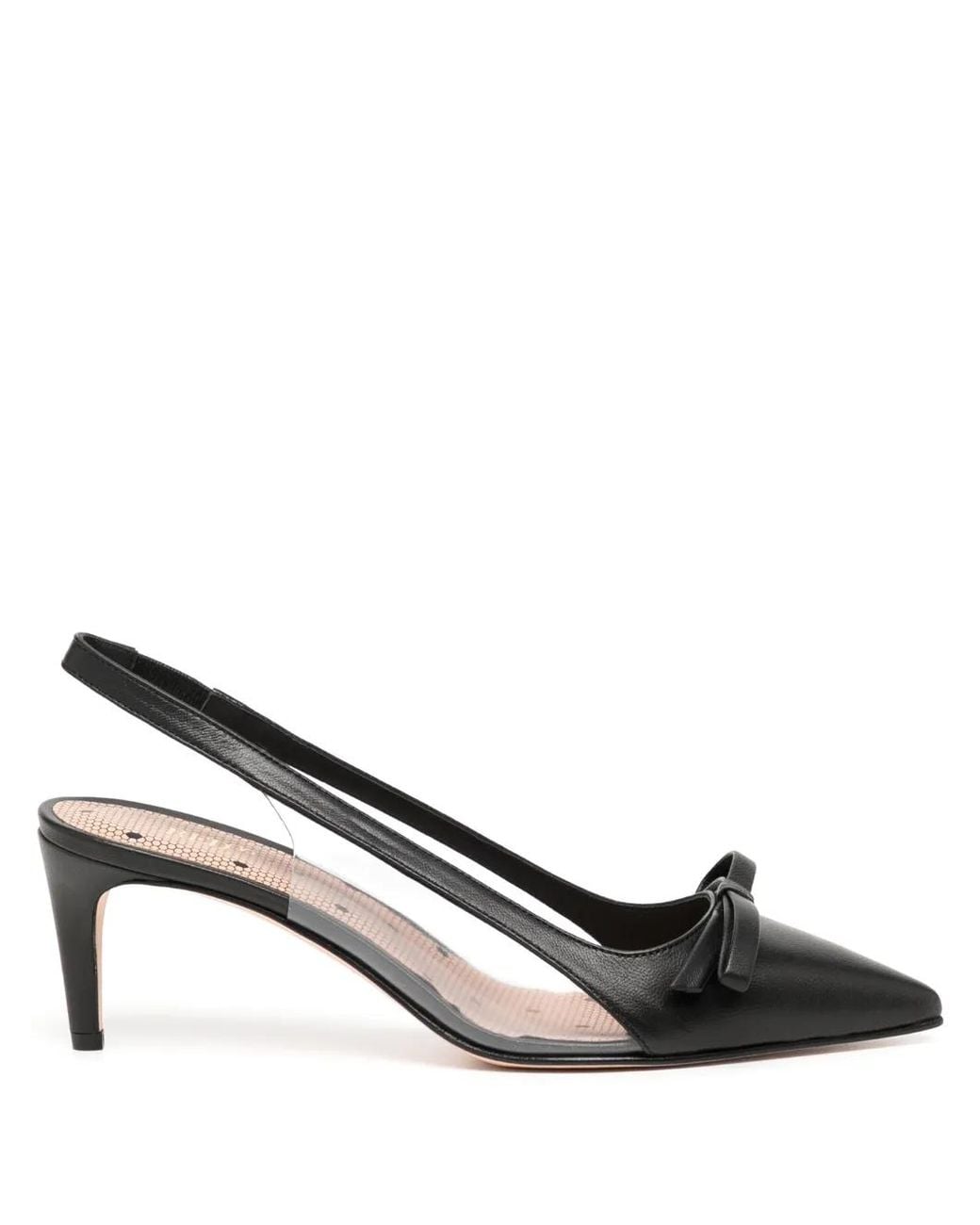 Red(v) Metallic Slingback Leather Pumps