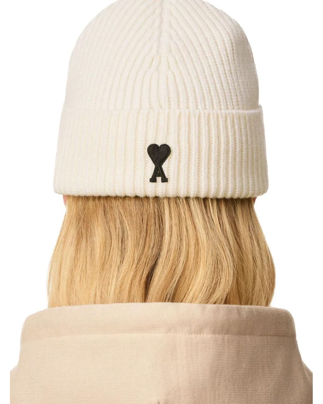 Gorro Punto Lana AMI de color Natural