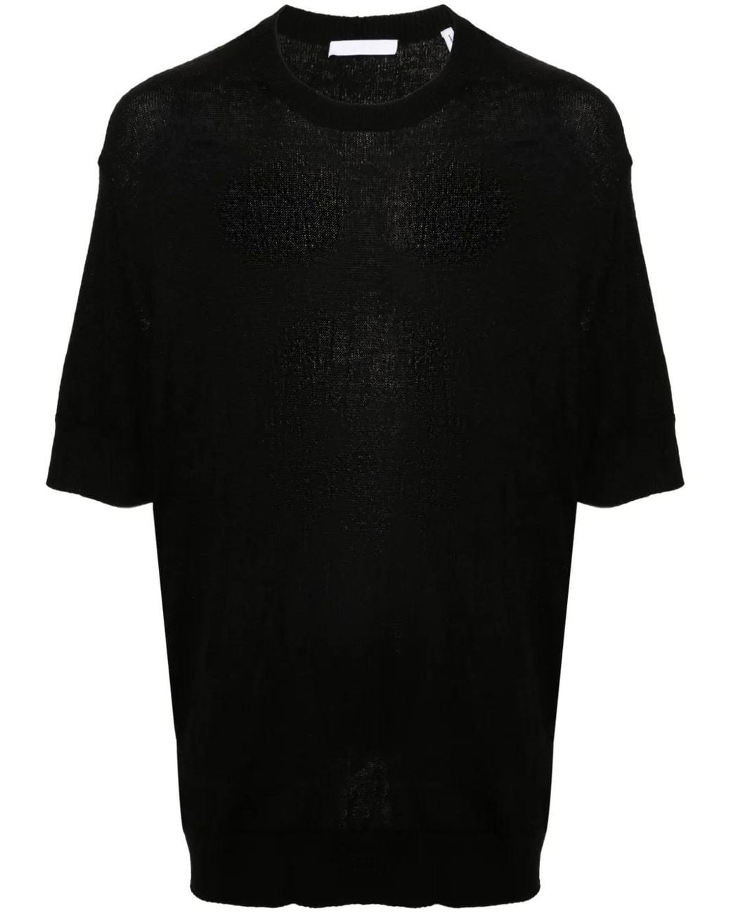 Helmut Lang Black Crushed-Effect Sweater for men