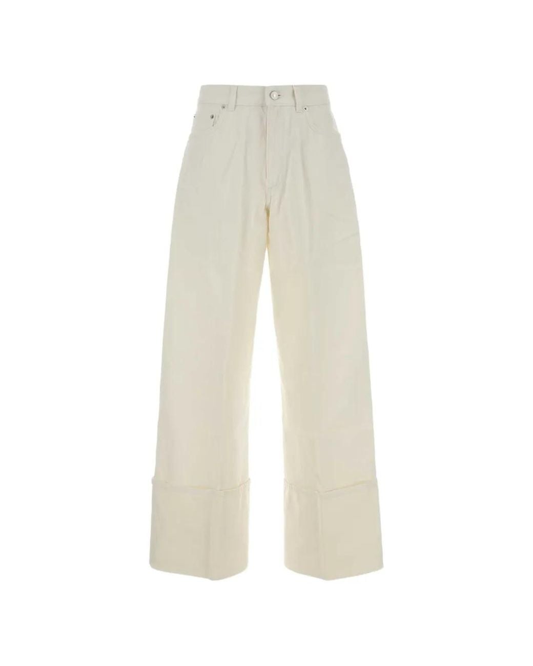 Givenchy White Turn-Up Jeans
