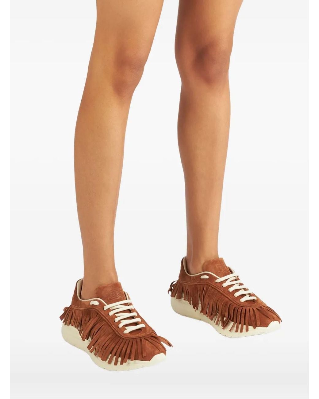 Casadei Brown Baskets Mia Fringe