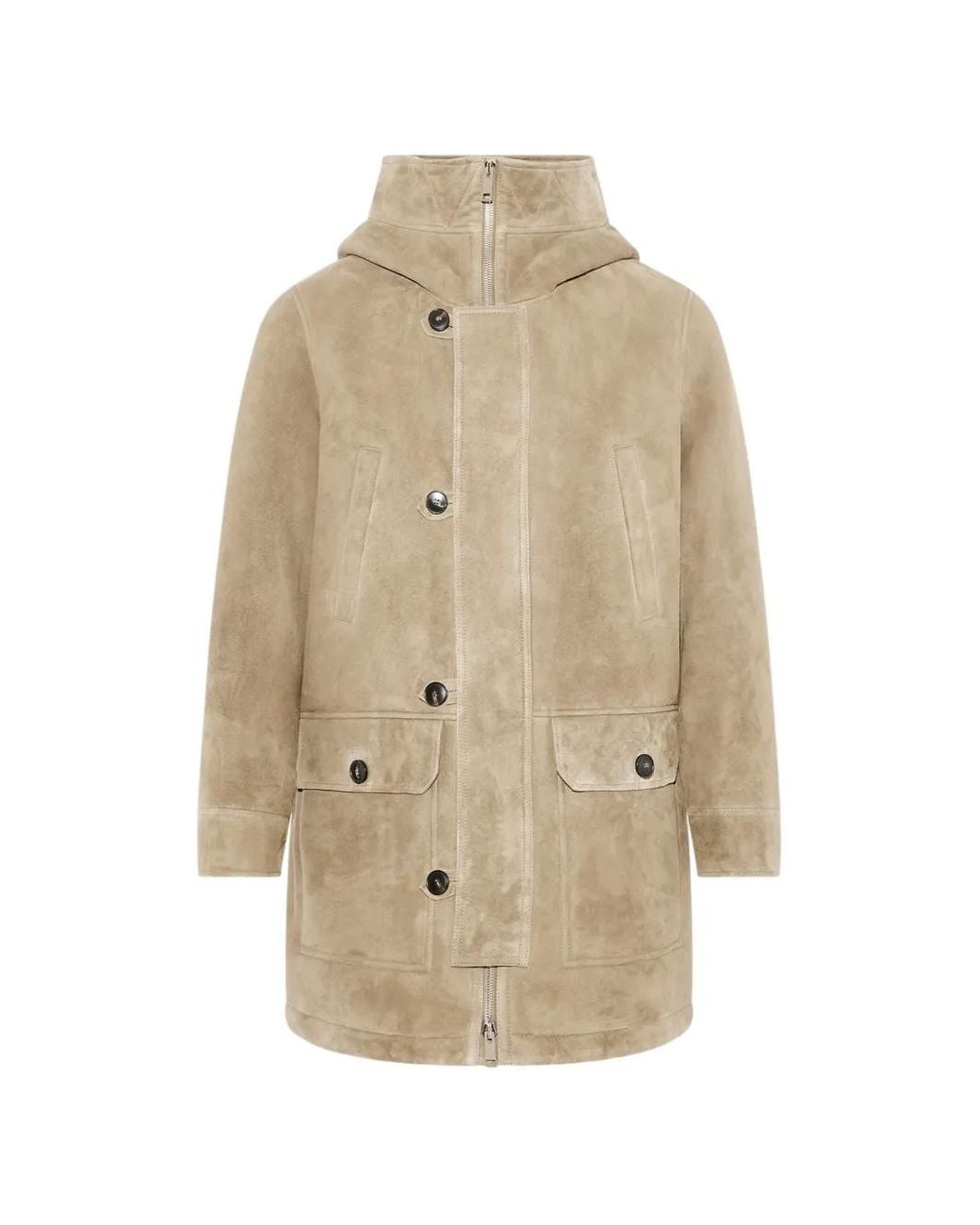 Yves Salomon Natural Shearling-Lined Hooded Parka for men