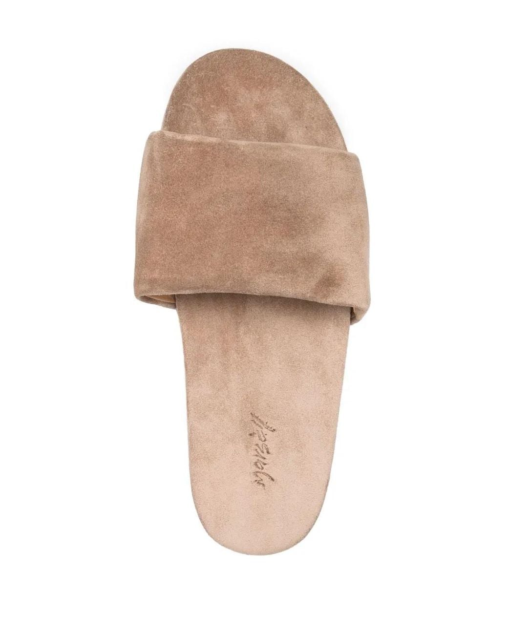 Marsèll Natural Flat Suede Slides