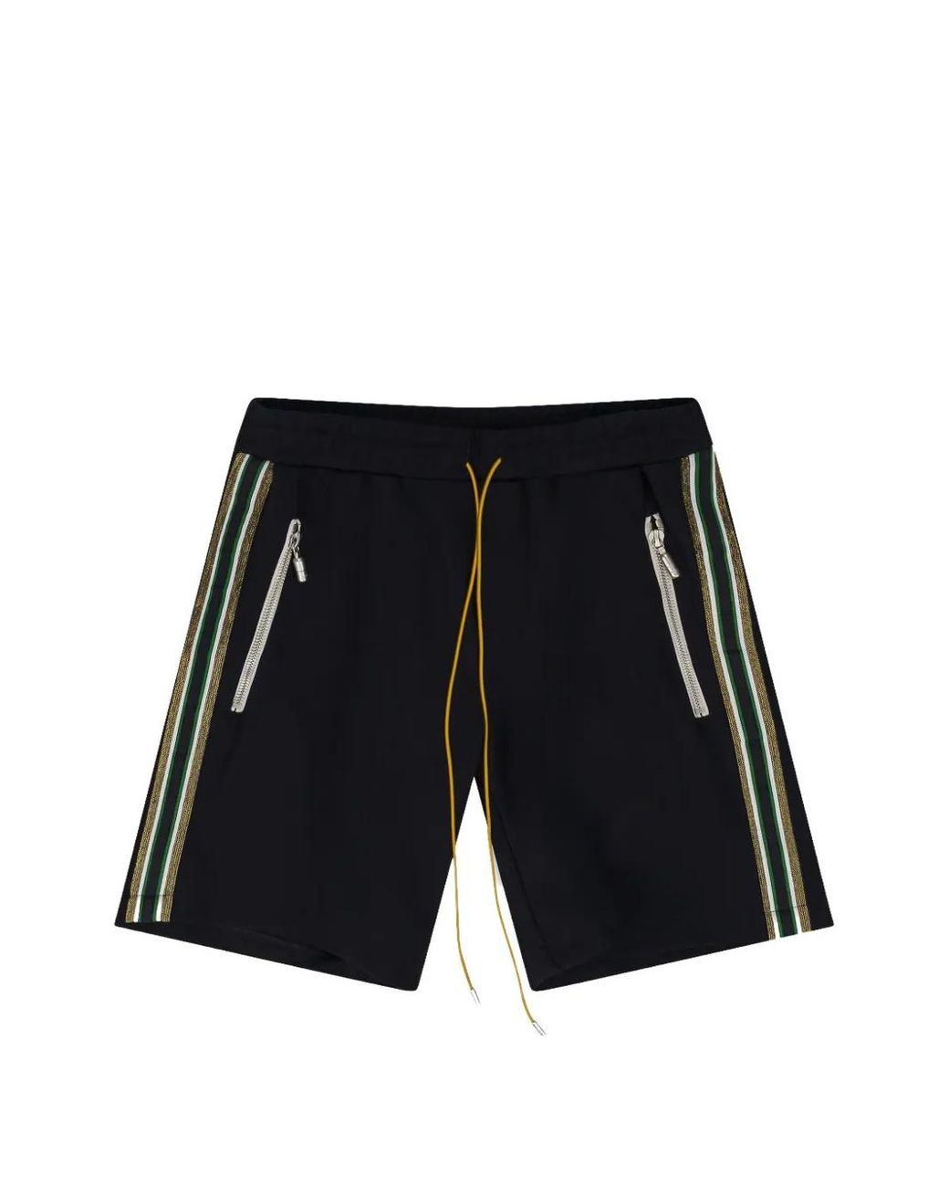 Rhude Black Side-Stripe Shorts for men
