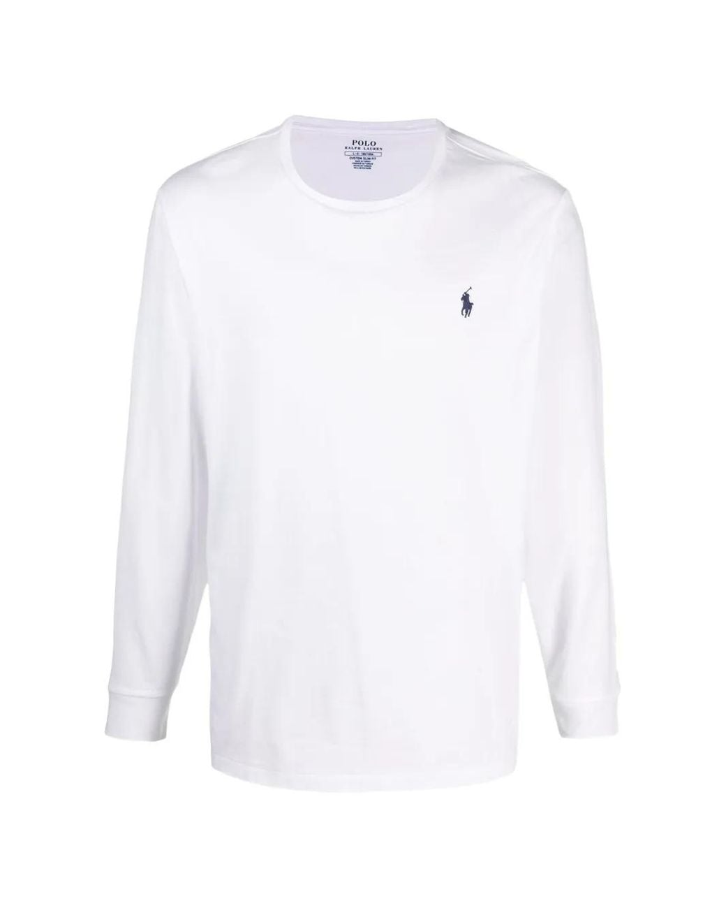 Polo Ralph Lauren White Logo-Embroidered Long-Sleeve T-Shirt for men