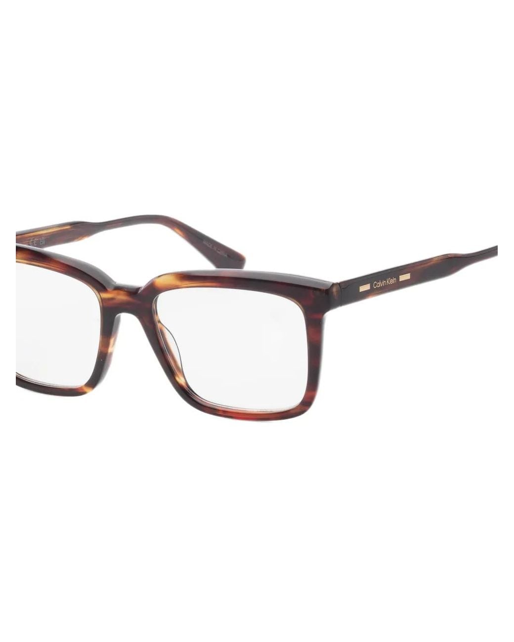 Calvin Klein White Lunettes De Vue À Effet Écailles De Tortue