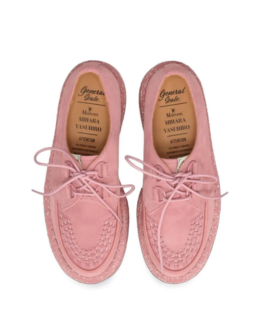 Maison Mihara Yasuhiro Pink David Woven-Detail Sneakers for men