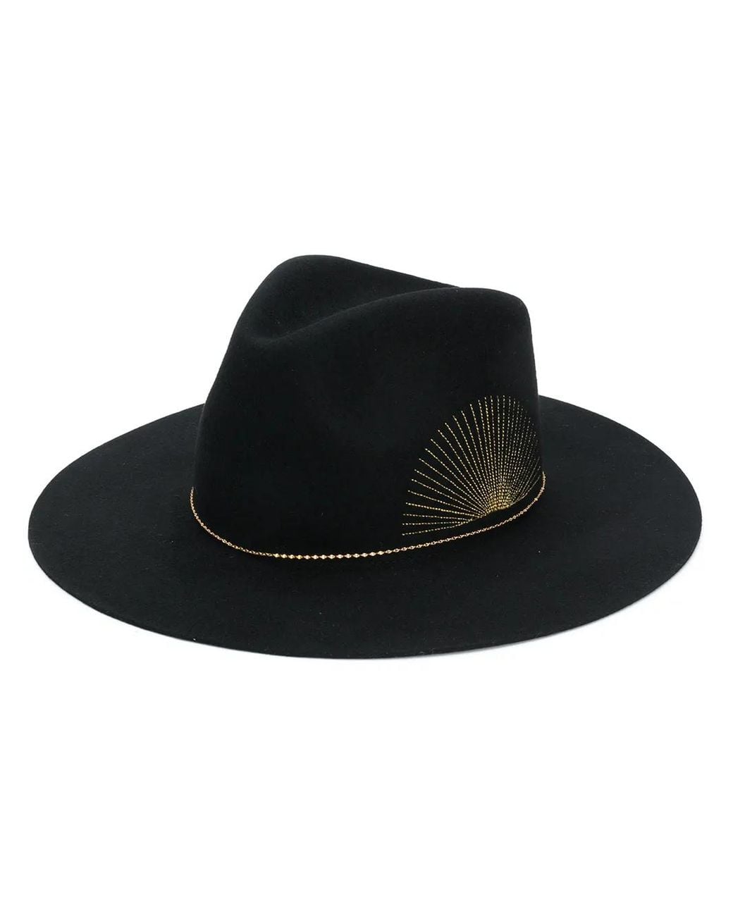 Van Palma Black Basile Bead Embellished Hat
